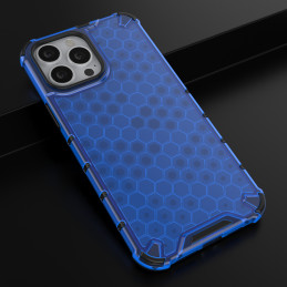 Korinis dėklas, šarvuotas dangtelis su gelio rėmeliu, iPhone 13 Pro Max, mėlynas
