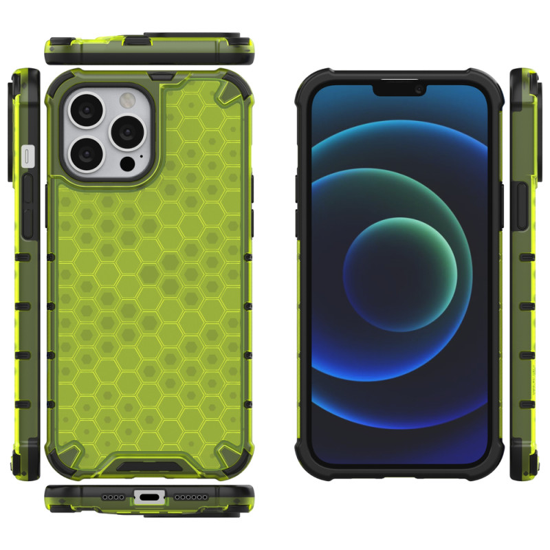 Korinis dėklas, šarvuotas dangtelis su gelio rėmeliu, iPhone 13 Pro Max, žalias