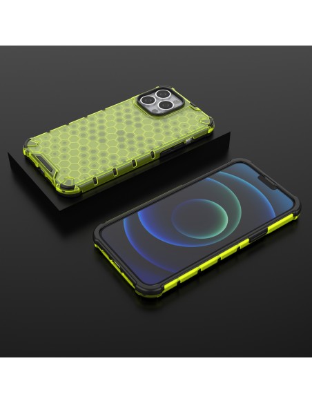 Korinis dėklas, šarvuotas dangtelis su gelio rėmeliu, iPhone 13 Pro Max, žalias Korinis dėklas, šarvuotas dangtelis su gelio rėmeliu, iPhone 13 Pro Max, žalias