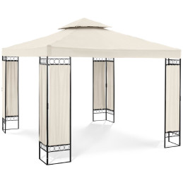 Sodo paviljono pavėsinė sulankstoma palapinė 3 x 3 x 2,6 m kreminė