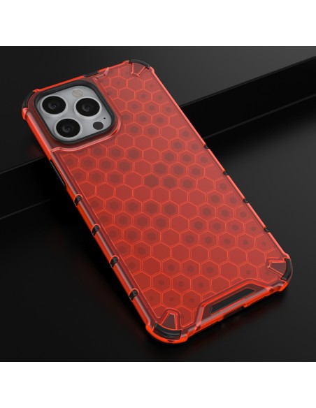 Korinis šarvuotas dėklas su gelio rėmeliu, skirtas iPhone 13 Pro Max raudonas Korinis šarvuotas dėklas su gelio rėmeliu, skirtas iPhone 13 Pro Max raudonas
