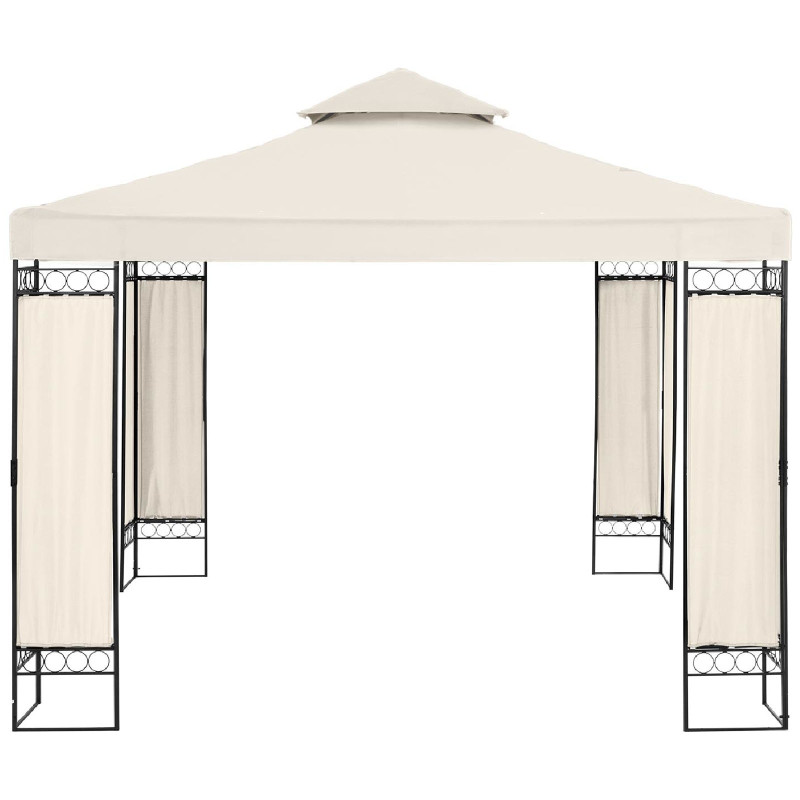 Sodo paviljono pavėsinė sulankstoma palapinė 3 x 3 x 2,6 m kreminė