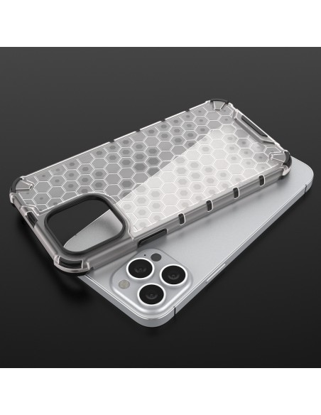 Korinis dėklas, šarvuotas dangtelis su gelio rėmeliu, iPhone 13 Pro Max, skaidrus