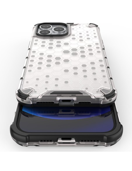 Korinis dėklas, šarvuotas dangtelis su gelio rėmeliu, iPhone 13 Pro Max, skaidrus