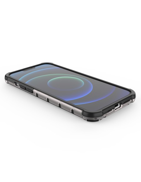 Korinis dėklas, šarvuotas dangtelis su gelio rėmeliu, iPhone 13 Pro Max, skaidrus