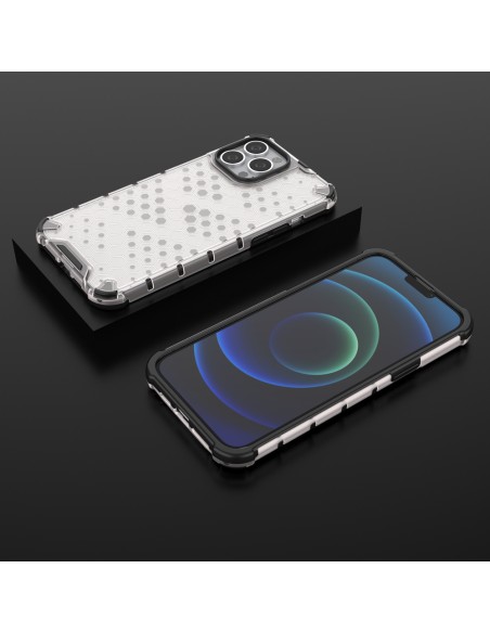 Korinis dėklas, šarvuotas dangtelis su gelio rėmeliu, iPhone 13 Pro Max, skaidrus