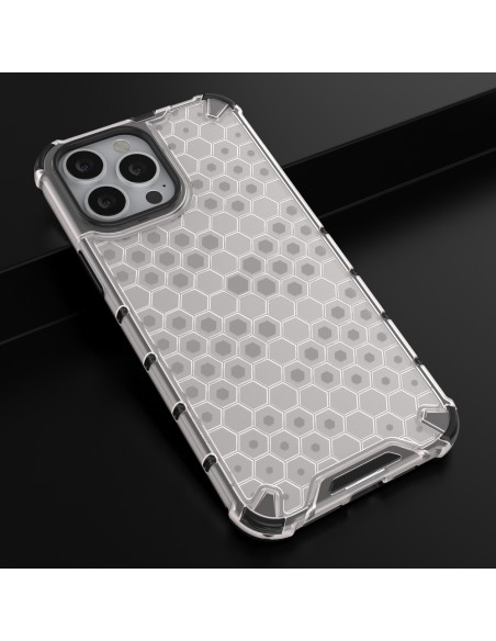 Korinis dėklas, šarvuotas dangtelis su gelio rėmeliu, iPhone 13 Pro Max, skaidrus