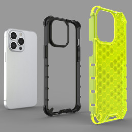 Korinis dėklas, šarvuotas dangtelis su gelio rėmeliu, iPhone 13 Pro, juodas