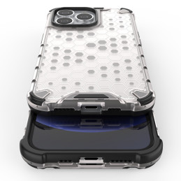 Korinis dėklas, šarvuotas dangtelis su gelio rėmeliu, iPhone 13 Pro, juodas