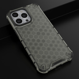 Korinis dėklas, šarvuotas dangtelis su gelio rėmeliu, iPhone 13 Pro, juodas