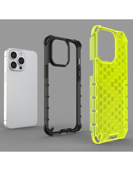 Korinis šarvuotas dėklas su gelio rėmeliu, skirtas iPhone 13 Pro raudonas