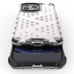 Korinis dėklas, šarvuotas dangtelis su gelio rėmeliu, iPhone 13 Pro, skaidrus