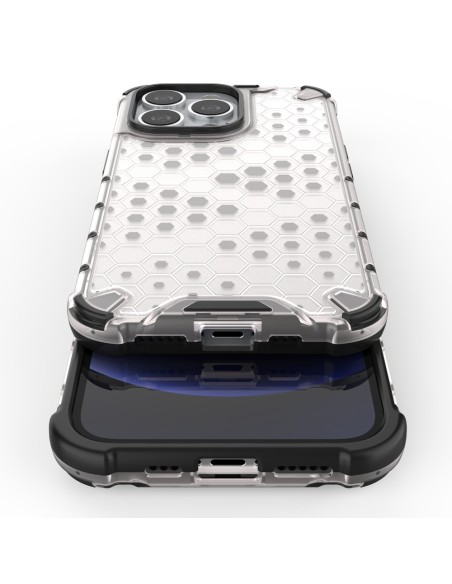 Korinis dėklas, šarvuotas dangtelis su gelio rėmeliu, iPhone 13 Pro, skaidrus Korinis dėklas, šarvuotas dangtelis su gelio rėmeliu, iPhone 13 Pro, skaidrus