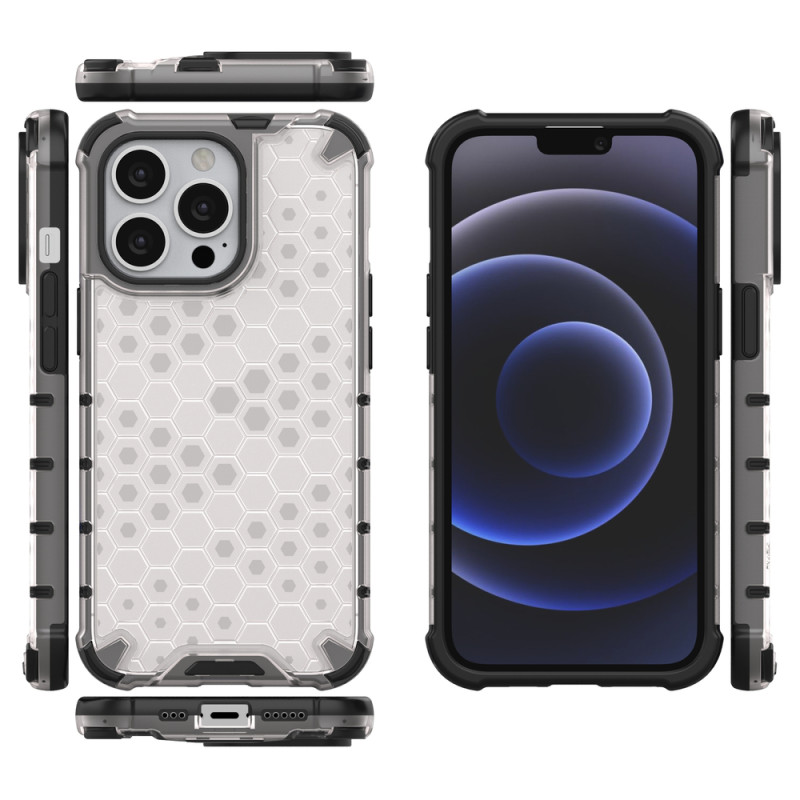 Korinis dėklas, šarvuotas dangtelis su gelio rėmeliu, iPhone 13 Pro, skaidrus