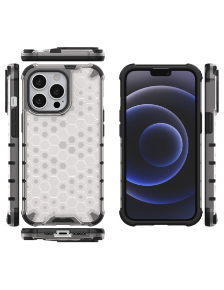 Korinis dėklas, šarvuotas dangtelis su gelio rėmeliu, iPhone 13 Pro, skaidrus Korinis dėklas, šarvuotas dangtelis su gelio rėmeliu, iPhone 13 Pro, skaidrus