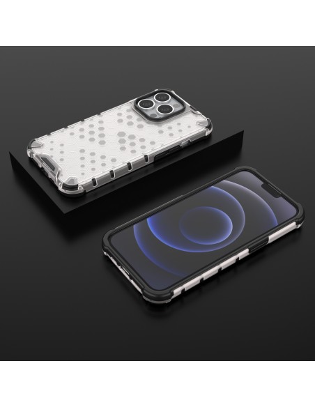 Korinis dėklas, šarvuotas dangtelis su gelio rėmeliu, iPhone 13 Pro, skaidrus Korinis dėklas, šarvuotas dangtelis su gelio rėmeliu, iPhone 13 Pro, skaidrus