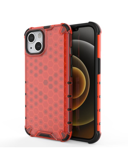 Korinis dėklas, šarvuotas dangtelis su gelio rėmeliu, iPhone 13, raudonas Korinis dėklas, šarvuotas dangtelis su gelio rėmeliu, iPhone 13, raudonas
