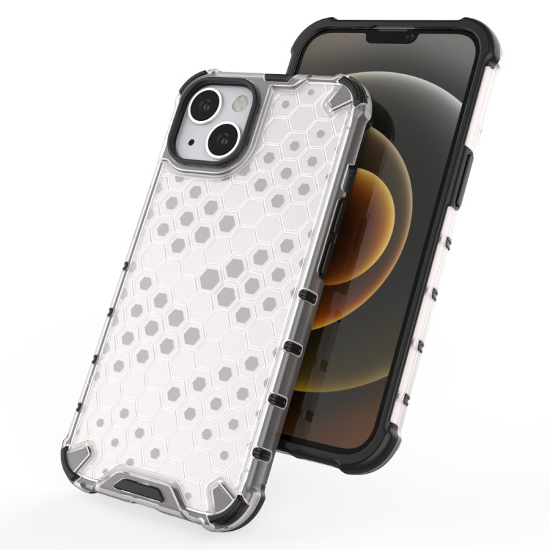 Korinis dėklas, šarvuotas dangtelis su gelio rėmeliu, iPhone 13, raudonas