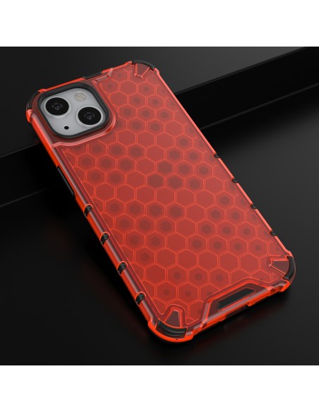 Korinis dėklas, šarvuotas dangtelis su gelio rėmeliu, iPhone 13, raudonas Korinis dėklas, šarvuotas dangtelis su gelio rėmeliu, iPhone 13, raudonas