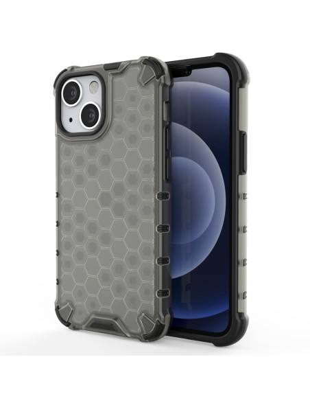 Korinis dėklas, šarvuotas dangtelis su gelio rėmeliu, iPhone 13 mini, juodas