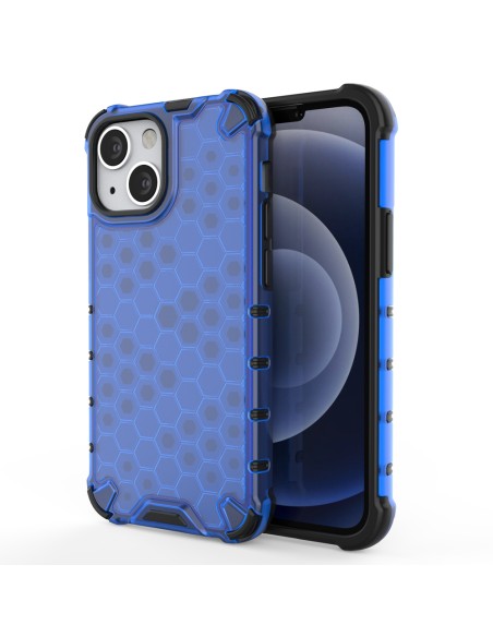 Korinis dėklas, šarvuotas dangtelis su gelio rėmeliu, iPhone 13 mini mėlynas