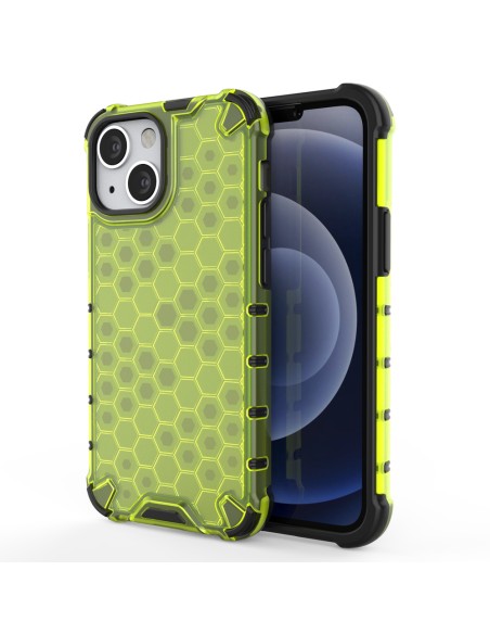 Korinis dėklas, šarvuotas dangtelis su gelio rėmeliu, iPhone 13 mini, žalias