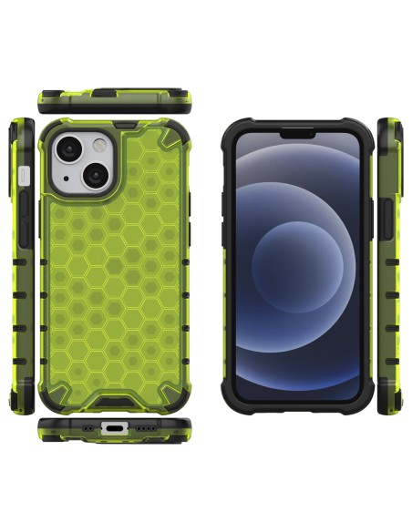 Korinis dėklas, šarvuotas dangtelis su gelio rėmeliu, iPhone 13 mini, žalias
