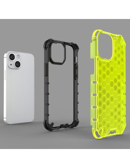 Korinis dėklas, šarvuotas dangtelis su gelio rėmeliu, iPhone 13 mini, žalias