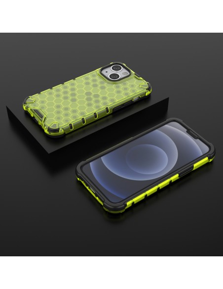 Korinis dėklas, šarvuotas dangtelis su gelio rėmeliu, iPhone 13 mini, žalias