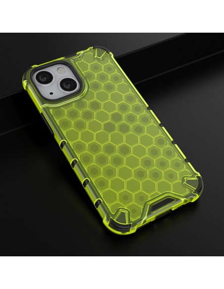 Korinis dėklas, šarvuotas dangtelis su gelio rėmeliu, iPhone 13 mini, žalias