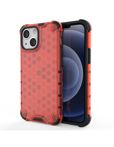 Korinis dėklas, šarvuotas dangtelis su gelio rėmeliu, iPhone 13 mini, raudonas Korinis dėklas, šarvuotas dangtelis su gelio rėmeliu, iPhone 13 mini, raudonas