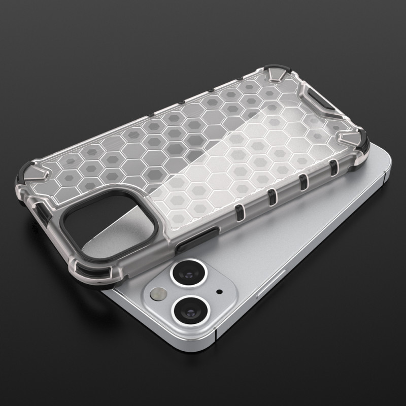 Korinis dėklas, šarvuotas dangtelis su gelio rėmeliu, iPhone 13 mini, raudonas