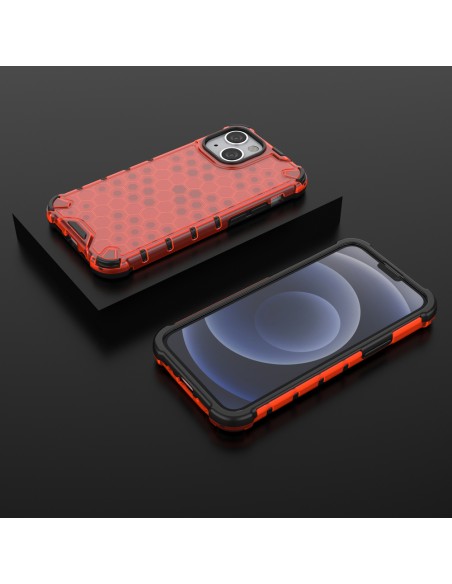Korinis dėklas, šarvuotas dangtelis su gelio rėmeliu, iPhone 13 mini, raudonas Korinis dėklas, šarvuotas dangtelis su gelio rėmeliu, iPhone 13 mini, raudonas