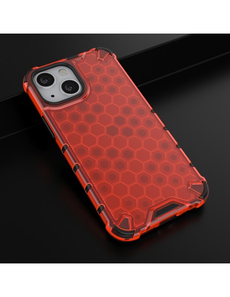 Korinis dėklas, šarvuotas dangtelis su gelio rėmeliu, iPhone 13 mini, raudonas Korinis dėklas, šarvuotas dangtelis su gelio rėmeliu, iPhone 13 mini, raudonas