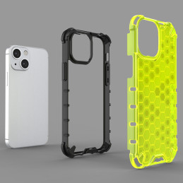 Korinis dėklas, šarvuotas dangtelis su gelio rėmeliu, iPhone 13 mini, skaidrus