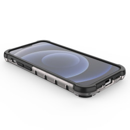 Korinis dėklas, šarvuotas dangtelis su gelio rėmeliu, iPhone 13 mini, skaidrus