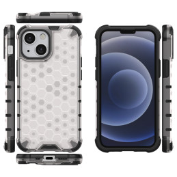Korinis dėklas, šarvuotas dangtelis su gelio rėmeliu, iPhone 13 mini, skaidrus