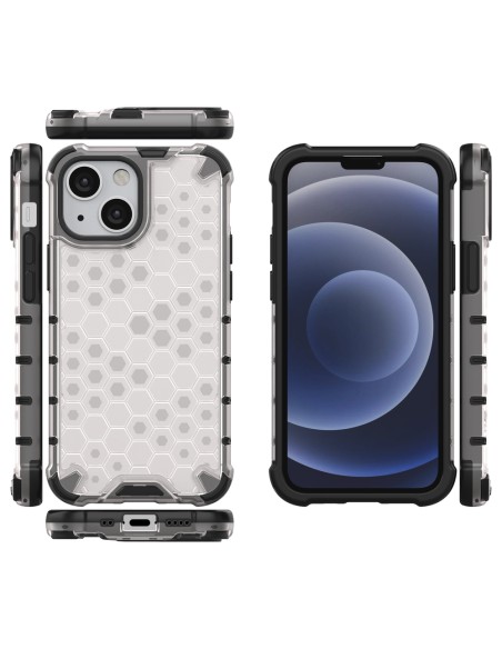 Korinis dėklas, šarvuotas dangtelis su gelio rėmeliu, iPhone 13 mini, skaidrus Korinis dėklas, šarvuotas dangtelis su gelio rėmeliu, iPhone 13 mini, skaidrus