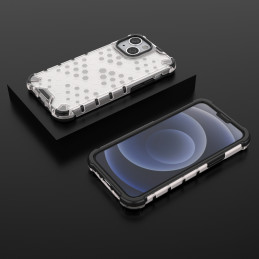 Korinis dėklas, šarvuotas dangtelis su gelio rėmeliu, iPhone 13 mini, skaidrus