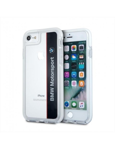 BMW Motorcase dėklas iPhone 7 / 8 / SE 2020 / SE 2022 - skaidrus ir juodas BMW Motorcase dėklas iPhone 7 / 8 / SE 2020 / SE 2022 - skaidrus ir juodas