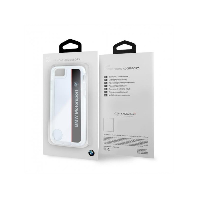 BMW Motorcase dėklas iPhone 7 / 8 / SE 2020 / SE 2022 - skaidrus ir juodas