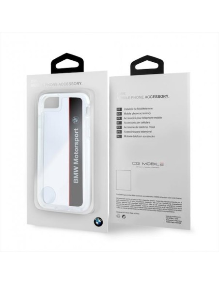 BMW Motorcase dėklas iPhone 7 / 8 / SE 2020 / SE 2022 - skaidrus ir juodas BMW Motorcase dėklas iPhone 7 / 8 / SE 2020 / SE 2022 - skaidrus ir juodas