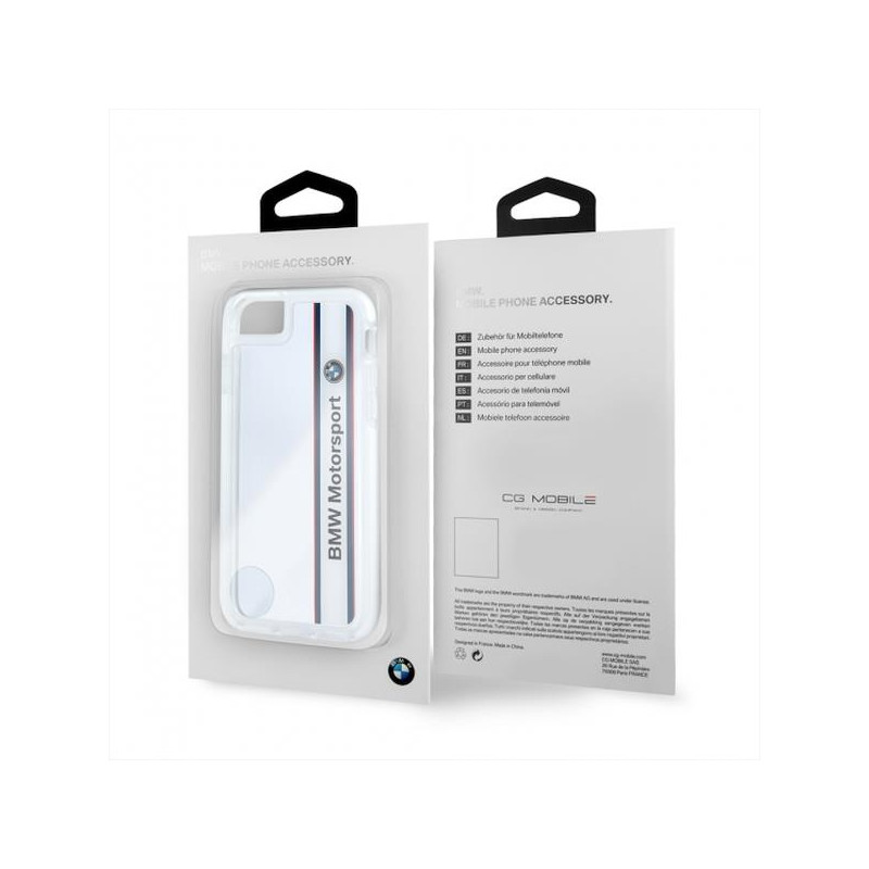 BMW Motorcase dėklas iPhone 7 - skaidrus ir baltas