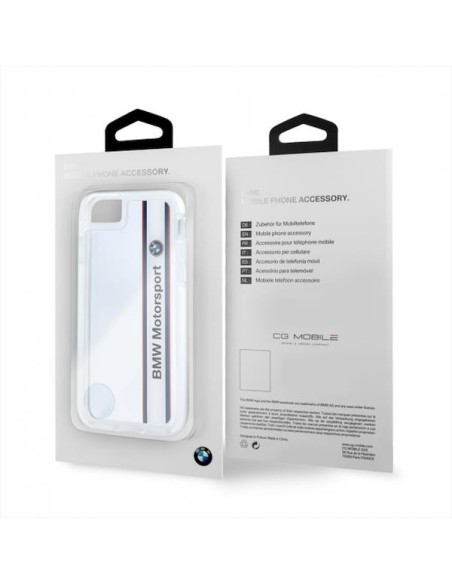 BMW Motorcase dėklas iPhone 7 - skaidrus ir baltas BMW Motorcase dėklas iPhone 7 - skaidrus ir baltas