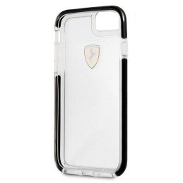 Ferrari smūgiams atsparus dėklas iPhone 7 / 8 / SE 2020 / SE 2022 - skaidrus ir juodas