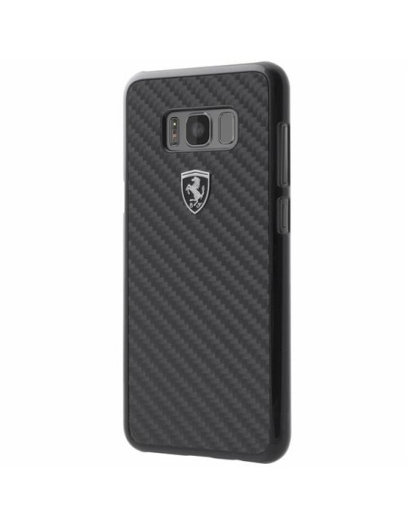 Ferrari Carbon Heritage dėklas, skirtas Samsung Galaxy S8 Plus - juodas