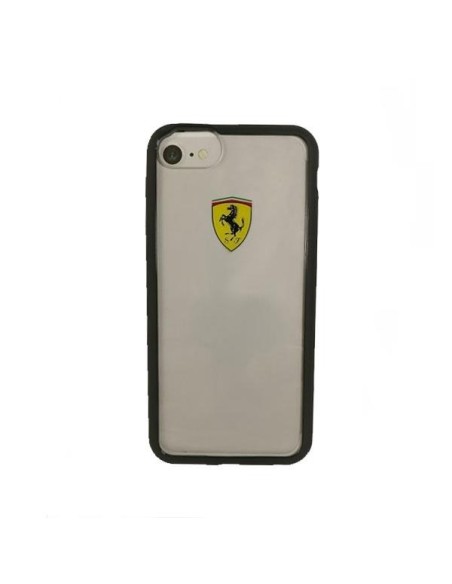 Ferrari skaidrus dėklas, skirtas iPhone 7 / 8 / SE 2020 / SE 2022 - skaidrus ir juodas