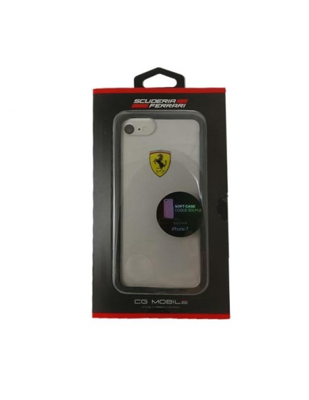 Ferrari skaidrus dėklas, skirtas iPhone 7 / 8 / SE 2020 / SE 2022 - skaidrus ir juodas