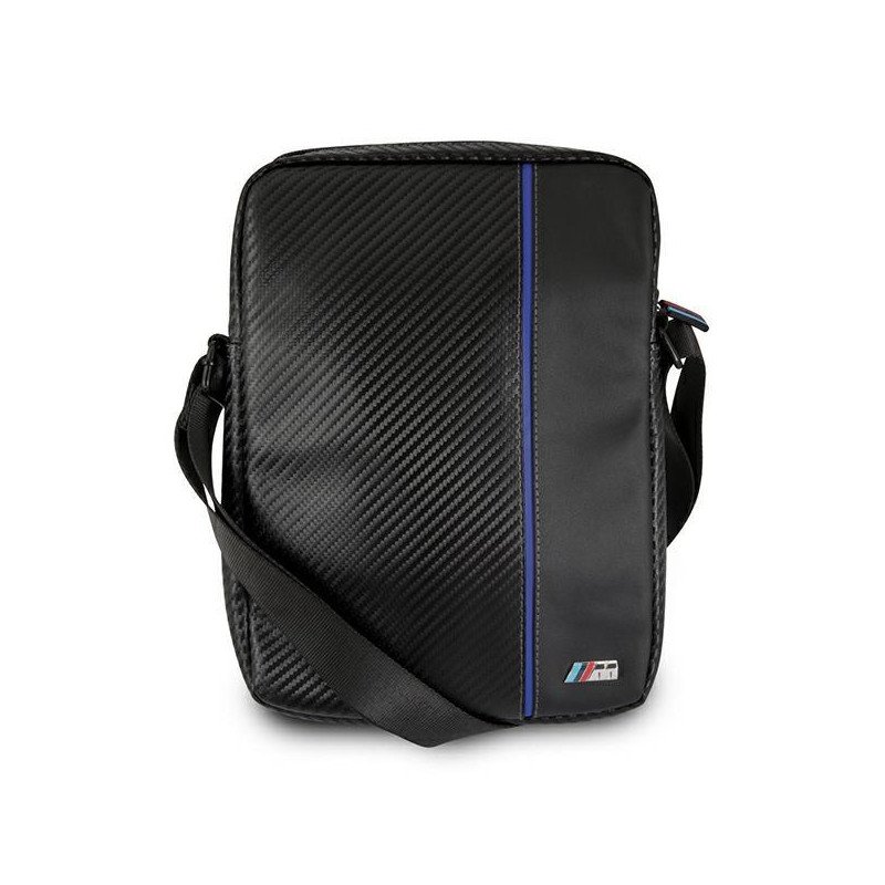 BMW Carbon / Blue Stripe krepšys 10" planšetei - juodas BMW Carbon / Blue Stripe krepšys 10" planšetei - juodas