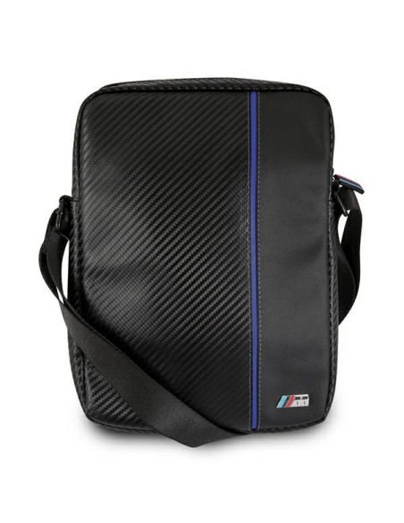 BMW Carbon / Blue Stripe krepšys 10" planšetei - juodas BMW Carbon / Blue Stripe krepšys 10" planšetei - juodas